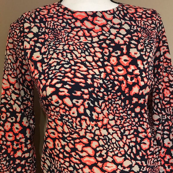 Top Shop Long Sleeve Pattern Dress - Picture 5 of 8